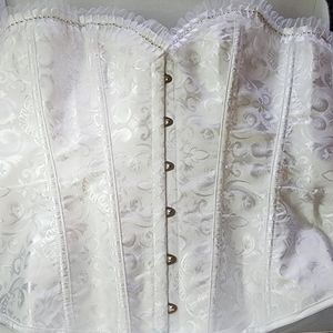 Boned Corset with brocade fabric